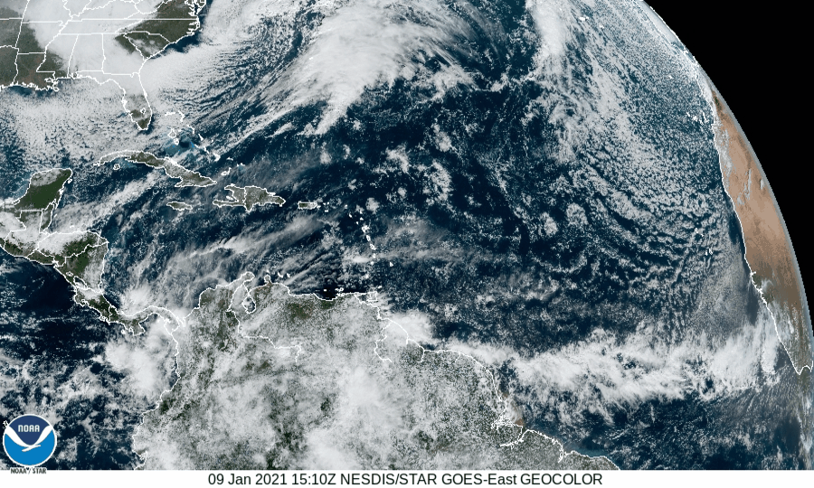 Imagen infrarroja del Atlántico